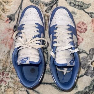 Nike Dunks- Classic White and Blue Athletic Shoes